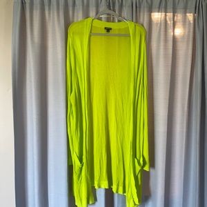 TORRID neon yellow cardigan
